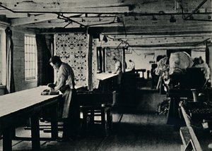 Puuvillapainatus Merton Abbey Worksissa, c1884. tekijältä Unbekannt