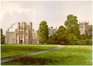 Coughton Court, Warwickshire, Baronet Throckmortonin koti, vuodelta 1880 tekijältä Unbekannt