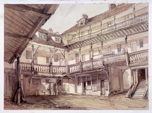 Oxford Arms Innin sisäpiha, Warwick Lane, Lontoo, 1851 tekijältä Unbekannt
