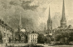 Coventry - Kolminaisuuden tornit, St. Michaels ja Christ Church, 1898. tekijältä Unbekannt