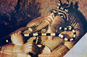 Tutankhamonin arkun kansi, hautakammio, Tutankhamonin hauta, Thebes, 18. dynastia tekijältä Unbekannt