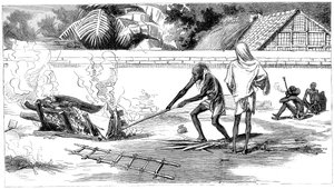 Polttohautaus Kalkutassa, Intiassa, 1882 tekijältä Unbekannt