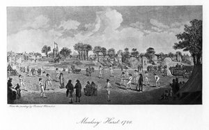 Kriketti Moulsey Hurstissa, 1780, 1912 tekijältä Unbekannt