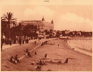 Croisette Promenade - Ranta ja kasino, Cannes, 1930. tekijältä Unbekannt