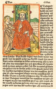 Kruunattu mies valtaistuimella Neitsyt seisoo vasemmalla, c. 1479. tekijältä Unbekannt