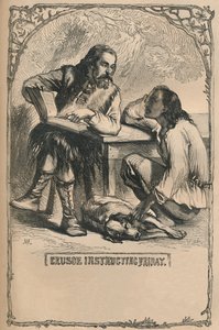 Crusoe opastava perjantai, c1870 tekijältä Unbekannt