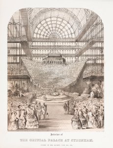 Crystal Palace, suuren näyttelyn jälkeinen Crystal Palacen sisustus Sydenhamissa tekijältä Unbekannt
