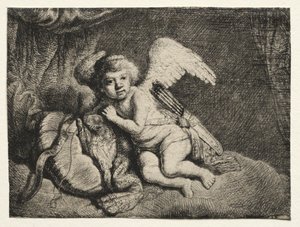 Amor lepää, 1600-luku. tekijältä Unbekannt