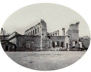 Vaurioitunut rakennus Sevastopolissa Krimin sodan jälkeen, Krim, 1850-luku tekijältä Unbekannt