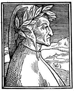 Dante Alighieri 1265-1321, italialainen runoilija, 1521 tekijältä Unbekannt