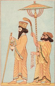 Dareios I 548-486 eKr. Akemenidit, Persian kuningas vuodesta 521, avustajien kanssa, 1881 tekijältä Unbekannt