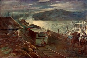 "De Wetin yritys ylittää rautatien", 1902. tekijältä Unbekannt