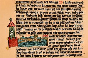 Frederick Barbarossan kuolema, n. 1154, 1907. tekijältä Unbekannt
