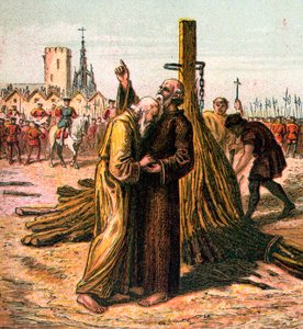 Ridleyn ja Latimerin kuolema, 1555, c1850 tekijältä Unbekannt