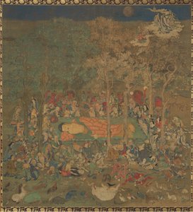 Historiallisen Buddha Nehan-zun kuolema 1300-luvulla. tekijältä Unbekannt