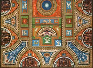 Sisustus Borgia Apartmentsissa, Apostolisessa palatsissa, Vatikaanissa, Roomassa, Italiassa, 1928. tekijältä Unbekannt