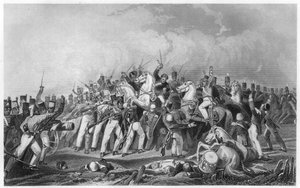 Kenraali Nicholsons-kolonnin Sealkote-kapinoittajien tappio, 1857, c1860 tekijältä Unbekannt
