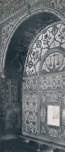 Delhi. The Scales of Justice Carved Marble Screen, jonka kautta anomukset vastaanotettiin., c1910. tekijältä Unbekannt