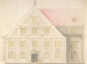 Suunnittelu talon julkisivulle, 1700-luku. tekijältä Unbekannt