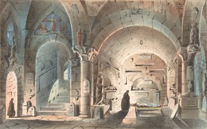 Suunnittelu lavalle: Crypt Scene, 1830-40. tekijältä Unbekannt