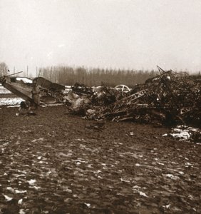 Tuhoutunut zeppeliini, c1914-c1918 tekijältä Unbekannt