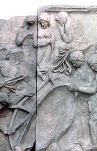 Yksityiskohta Pergamon-alttarin suuresta friisistä, 180-159 eKr tekijältä Unbekannt