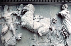 Yksityiskohta Pergamon-alttarin suuresta friisistä, 180-159 eaa tekijältä Unbekannt