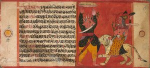 Devi hyökkää demoniin, c. 1630. tekijältä Unbekannt
