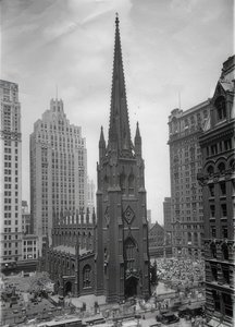 Die Trinity Church New Yorkissa. Öh 1935 tekijältä Unbekannt