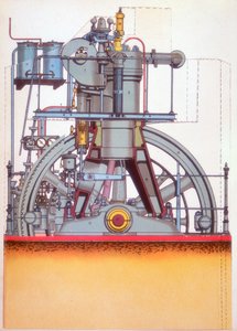Dieselmoottori: Rudolph Dieselin vuonna 1897 c1910 keksimä polttomoottori tekijältä Unbekannt