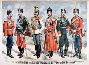 Erilaiset Venäjän keisarin armeijan univormut, 1896 tekijältä Unbekannt