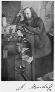 Dmitri Ivanovitš Mendelejev 1834-1907, venäläinen kemisti, 1900-luku tekijältä Unbekannt