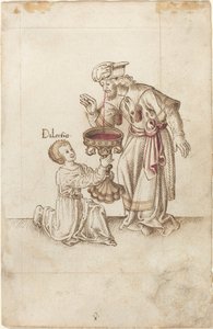 Älä tee vettä kynsistä tai hiuksista tehtyihin leikkeisiin [fol. 30 recto], c. 15121515. tekijältä Unbekannt