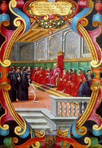 Venetsian doge ja hänen neuvonsa, 1500-luvun loppu tekijältä Unbekannt