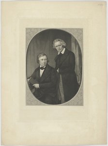 Grimmin veljien kaksoismuotokuva, noin 1845. tekijältä Unbekannt
