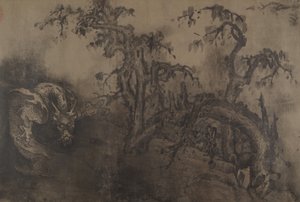 Lohikäärmeet ja maisema, 1300-luku, plus myöhempi lisäys. tekijältä Unbekannt
