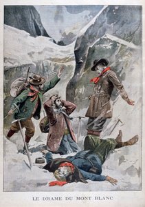 Draama Mont Blancilla, Alpeilla, 1902 tekijältä Unbekannt