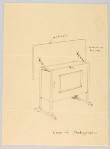Piirustus, Design for Tilt-Top Case valokuville tekijältä Unbekannt