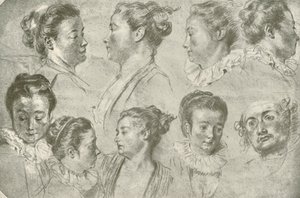 Piirustus kolmella liidulla, 1700-luvun alku, 1908. tekijältä Unbekannt