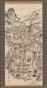 Viinikupin kahdeksan kuolemattoman juomafestivaali, 1700-luvun loppu. tekijältä Unbekannt