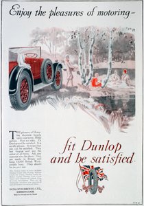 Dunlopin rengasilmoitus, 1925 tekijältä Unbekannt