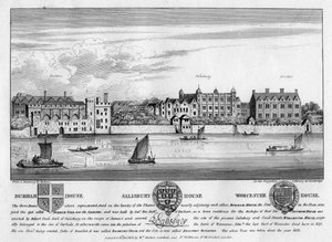 Durham House, Salisbury House ja Worcester House, Lontoo, c1630 1808 tekijältä Unbekannt