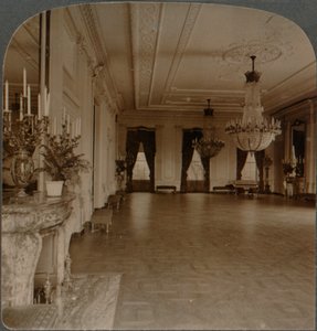 East room, jossa vastaanotot pidetään, Valkoinen talo, Washington D.C., c1900 tekijältä Unbekannt