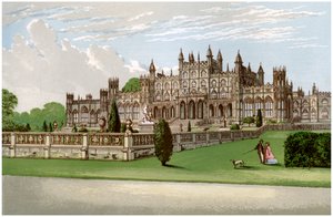 Eaton Hall, Cheshire, Westminsterin herttuan koti, vuodelta 1880 tekijältä Unbekannt