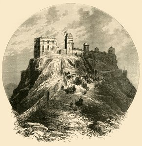 Edinburghin linna sellaisena kuin se oli ennen vuoden 1573 piiritystä, 1890. tekijältä Unbekannt