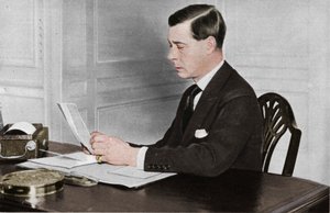 Edward VIII työskentelee toimistossaan St. Jamesin palatsissa Lontoossa, 1936 tekijältä Unbekannt
