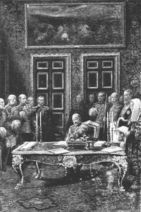 Edward VII suorittaa ensimmäisen valtionlakinsa...24. tammikuuta 1901. tekijältä Unbekannt