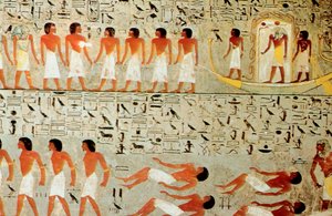 Egyptiläinen hauta, kruununkulkue, Thebes, Egypti tekijältä Unbekannt