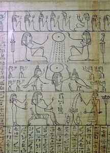 Egyptiläinen kuvaus hautajaisista ja sisäänkäynnistä alamaailmaan, Anin papyrus tekijältä Unbekannt