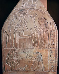 Egyptiläinen yksityiskohta Amonin temppelissä olevan laulajan hautausstelestä tekijältä Unbekannt